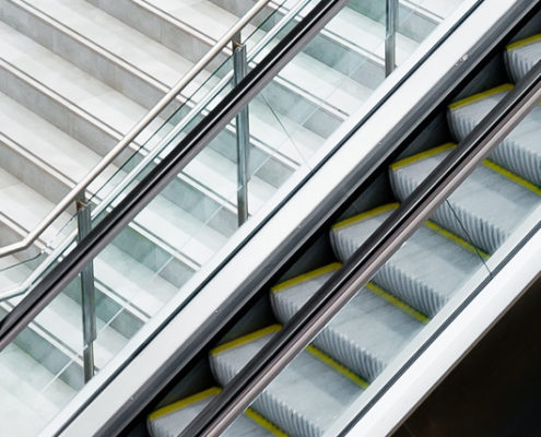 stairs and an escalator