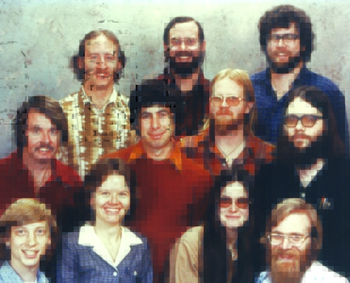 group photo of microsoft founders