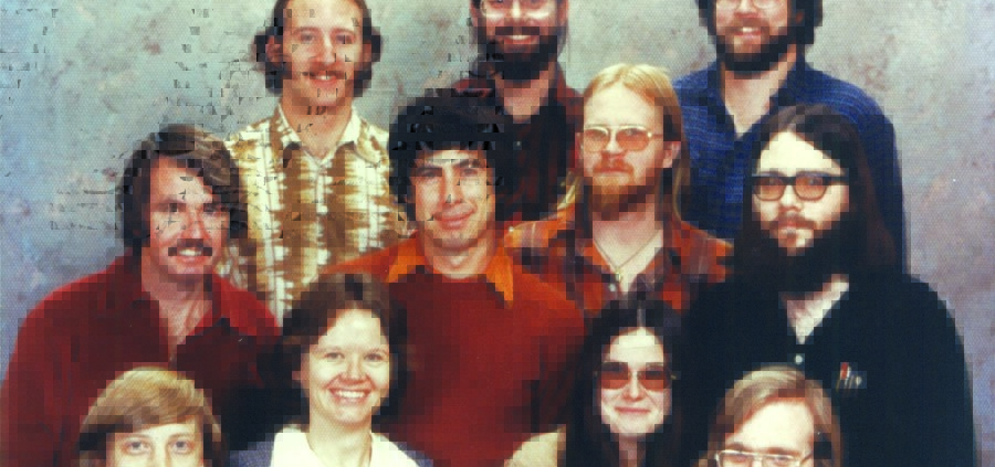 group photo of microsoft founders