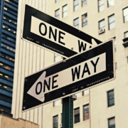 certaintyofuncertainty two signs displaying "one way"