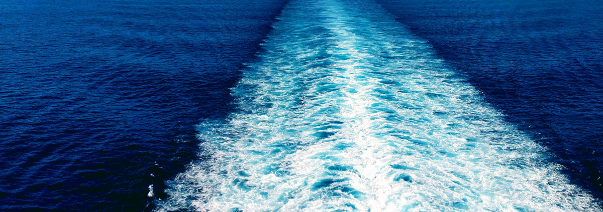 wake of a ship at sea