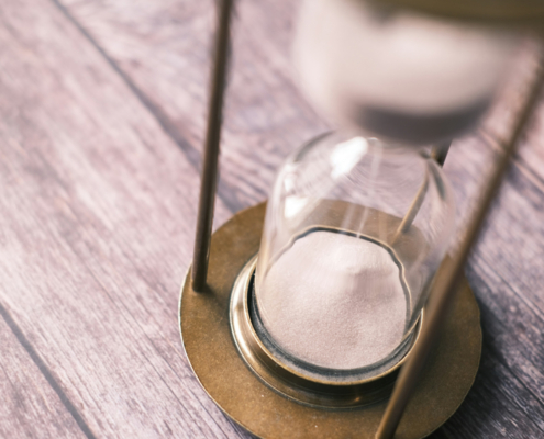 sand in an hourglass