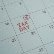 calendar displaying "tax day"