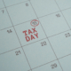calendar displaying "tax day"