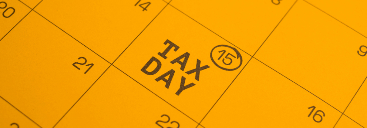calendar displaying "tax day"