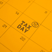 tax-2 calendar displaying "tax day"