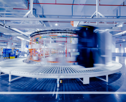 assembly line at a factory