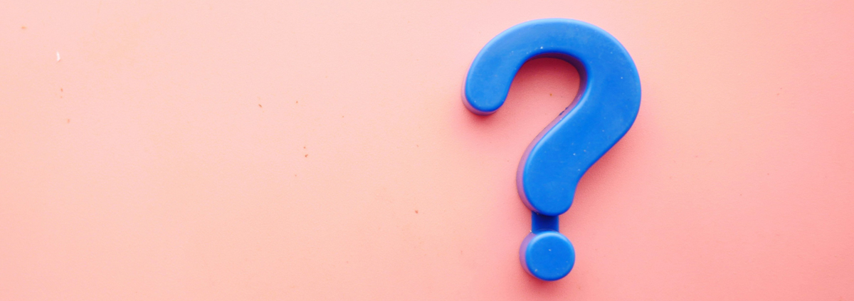 question mark on a blank background