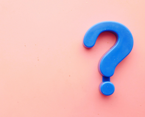question mark on a blank background
