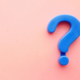 question mark on a blank background