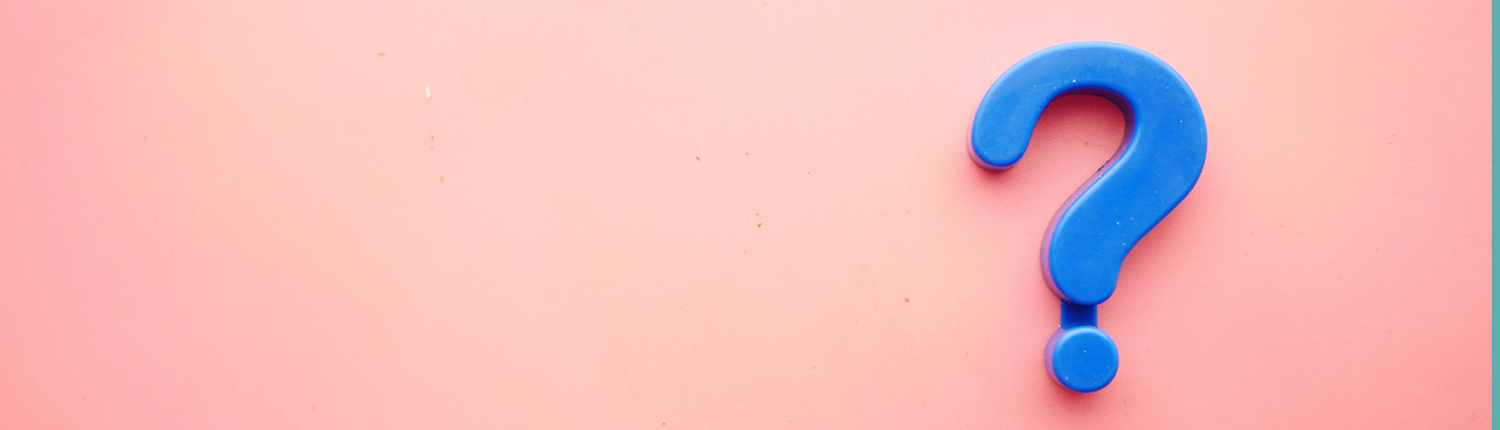 questions-wide question mark on a blank background