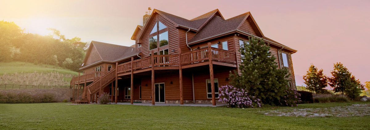 welcoming home in the mountains
