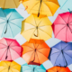 umbrellas over a street
